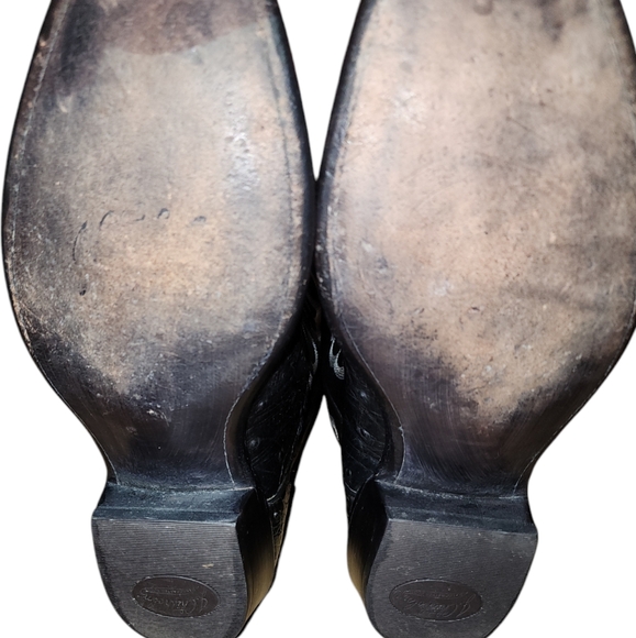 Vintage J Chisholm Exotic Ostrich  Cowboy Boots Size 10D Made in USA - Picture 6 of 7